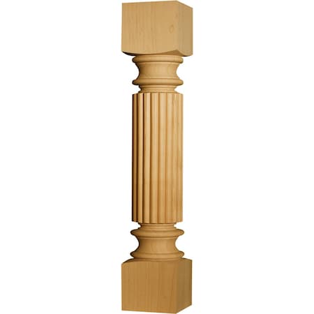 35 1/2 X 6 Massive Reeded Island Leg In Alder